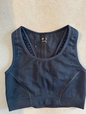 AYBL Black Ribbed Sports Bra Tank Top